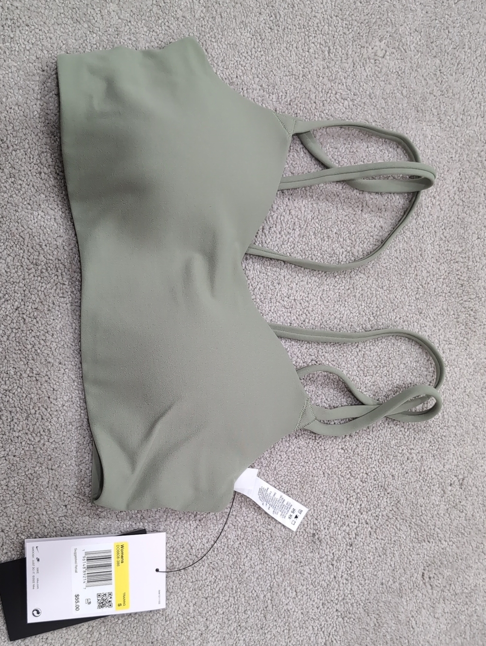 Nike Sage Green Double-Strap Sports Bro - Women Small